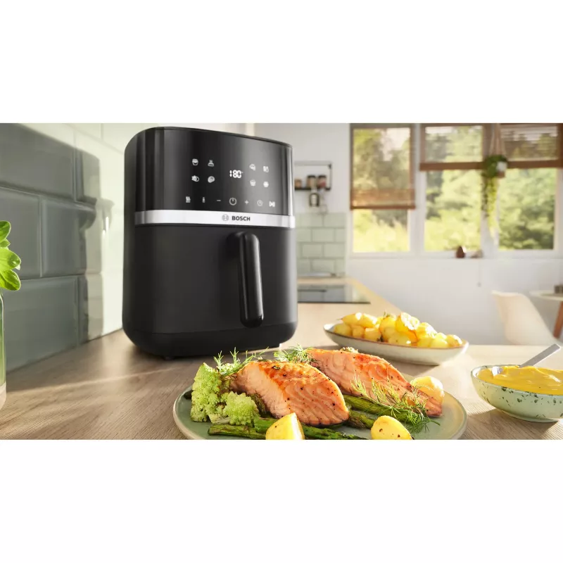 BOSCH freidora de aire MAF462B0 Series 4 (negra, 2050 W, cesta 6,1 L)