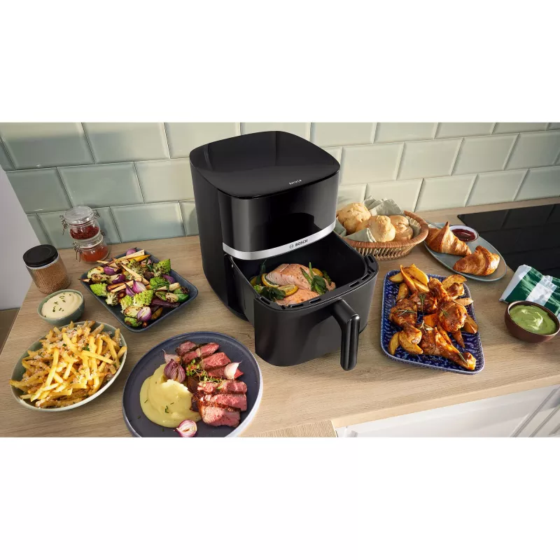 BOSCH freidora de aire MAF462B0 Series 4 (negra, 2050 W, cesta 6,1 L)