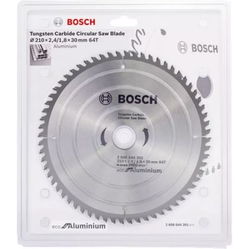 BOSCH Hoja de sierra de aluminio 210x30mm 64 dientes ECO