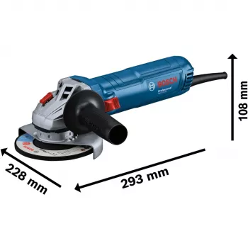 Bosch amoladora angular GWS 12-125 Professional + disco de corte diamantado azul 1.200 W (06013A6102)