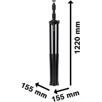 Bosch trípode para focos de obra GLT 300-40 Professional (negro, rosca de 5/8 pulgadas M10) 06188000MT