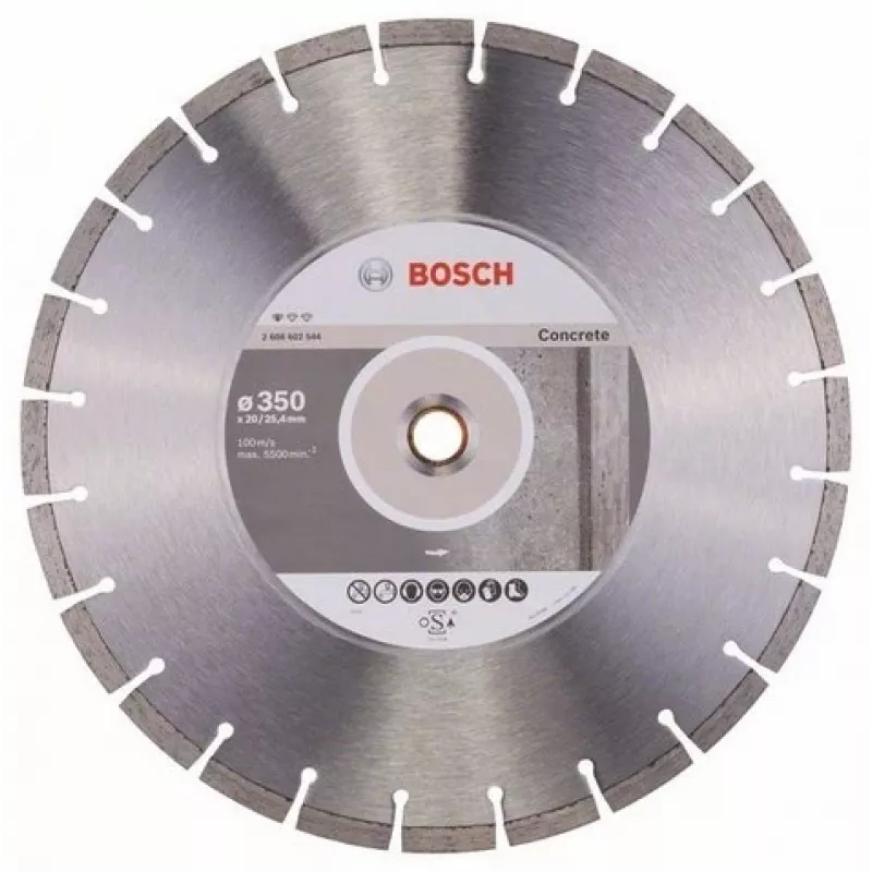 BOSCH Disco de corte diamantado 350x25,4 mm segmentado para hormigón