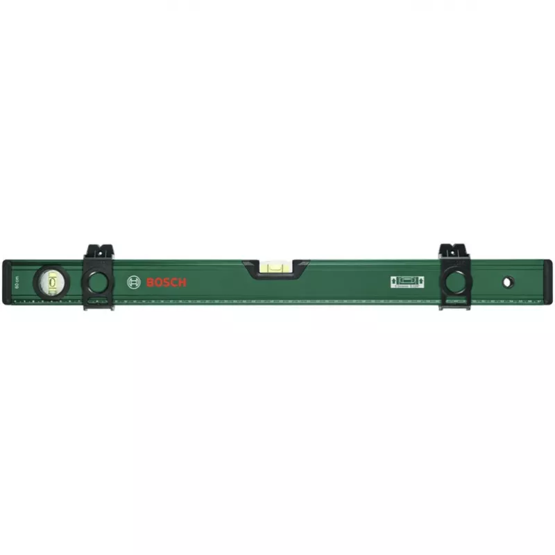 Bosch DIY Nivel de burbuja 60 cm con deslizador marcador, ranura en V y base fresada plana – verde