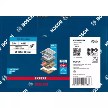 Bosch Expert HD SCM N477 Disco de acondicionamiento de superficie, 125 mm, Extra grueso, para acero inoxidable, metal no férreo, chapa de acero, pintura sobre madera