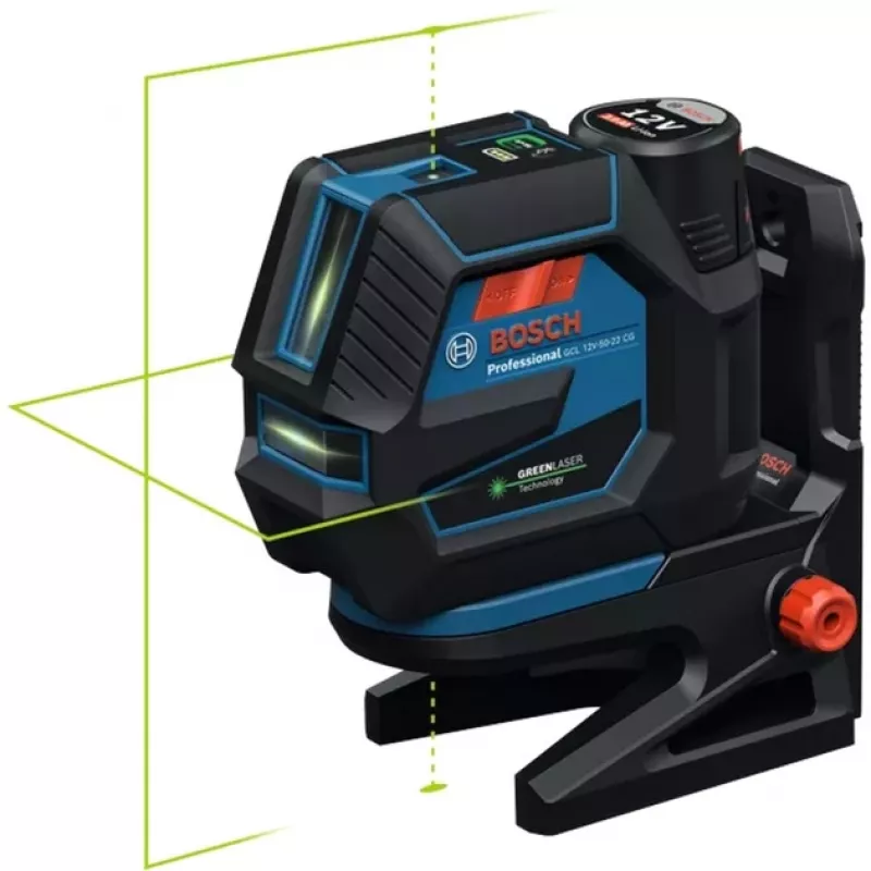 Bosch GCL 12V-50-22 CG Professional set láser combinado con soporte RM 20, trípode BT 150, batería 2,0Ah, cargador y L-BOXX 0601066S01