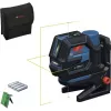 Bosch GCL 12V-50-22 CG Professional Nivel láser combinado inalámbrico (azul/negro, líneas láser verdes y puntos de plomada, incl. soporte giratorio RM 20)