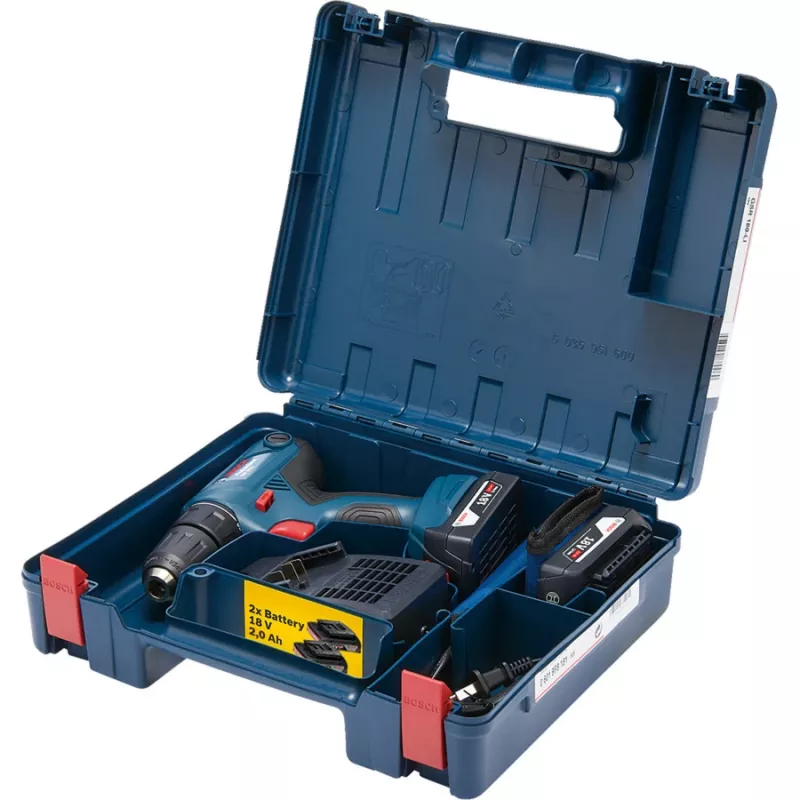 Bosch GSR 180 LI Professional Taladro atornillador a batería 18V 2x2,0Ah Li-Ion