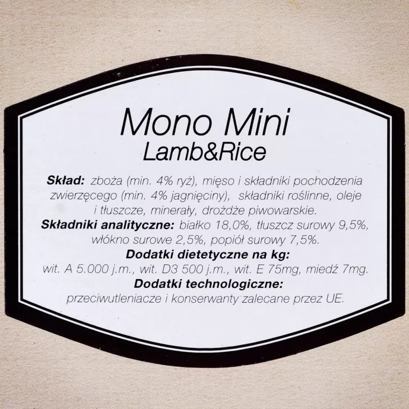 Bosch Mono Mini cordero y arroz alimento húmedo para perros 0,9 kg