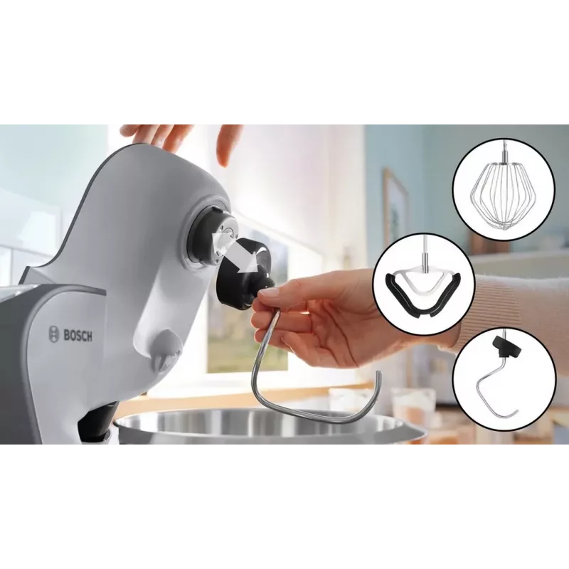 Bosch MUM58359 Robot de cocina rojo rubí/plata 1000W 3,9L bol de acero inoxidable