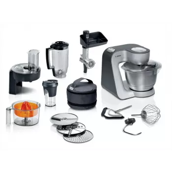 Bosch MUM58359 Robot de cocina rojo rubí/plata 1000W 3,9L bol de acero inoxidable
