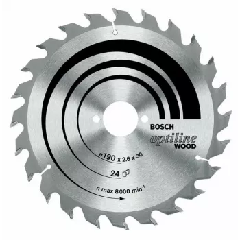Bosch Optiline Wood Disco de sierra circular 190mm x 30mm x 24T