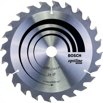 Bosch Optiline Wood Disco de sierra circular 190mm x 30mm x 24T