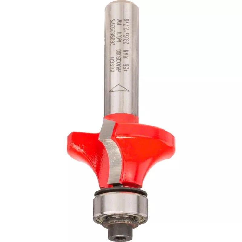 Bosch Power Tools Expert para madera Fresa de redondear, Radio 7,9 mm, Vástago 8 mm, dos cortes, con rodamiento