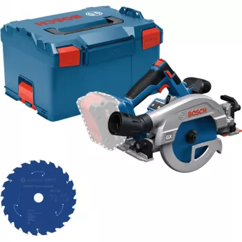 BOSCH Power Tools Set: Sierra circular de mano a batería GKS 18V 57 GX con hoja de sierra en L-BOXX