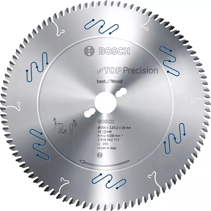 BOSCH POWERTOOLS Best for Wood hoja de sierra circular, Ø 250 mm, 40 dientes, 30 mm de perforación, para sierras de mesa