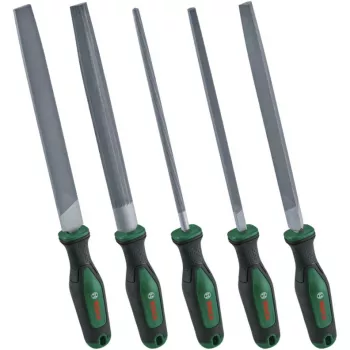 Juego de 5 limas Bosch, 200 mm, verde/negro