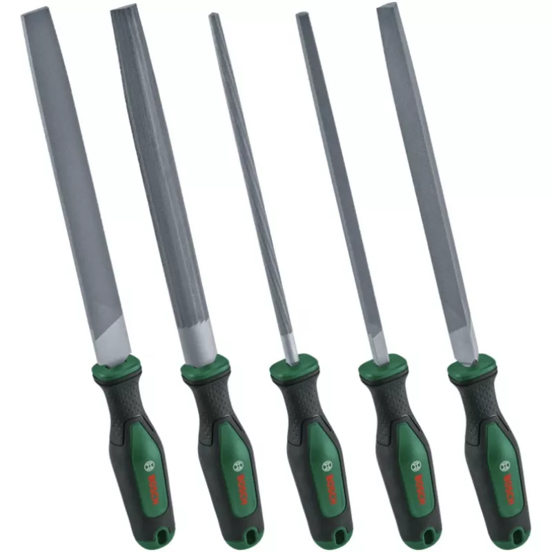 Juego de 5 limas Bosch, 200 mm, verde/negro