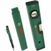 Set de marcado Bosch PowerTools, 3 piezas (verde/negro) – marcador de profundidad, rotulador universal y lápiz de carpintero