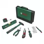 BOSCH Powertools set universal de herramientas manuales, 25 piezas (verde, con bolsa de herramientas)