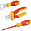 Bosch PRO Set de 3 herramientas manuales en L-BOXX Mini (alicate combinado, alicate de bomba de agua, cuchillo universal) Azul