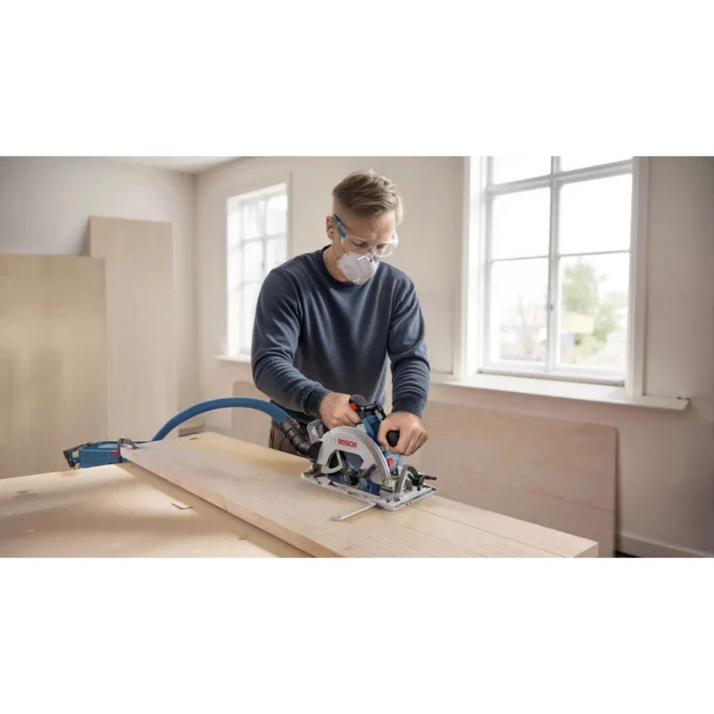 Bosch Professional GKS 18V-68-2 Sierra circular de mano a batería, 18 V, hoja de sierra de 190 mm, solo (sin batería ni cargador), azul/negro, en L-BOXX