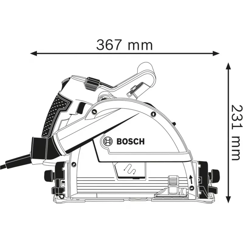 Sierra de inmersión Bosch Professional GKT 55 GCE con guía FSN 1400, 1400 W, Azul, L-BOXX