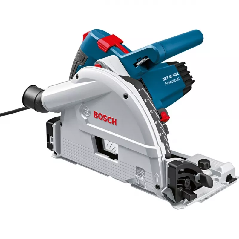 Sierra de inmersión Bosch Professional GKT 55 GCE con guía FSN 1400, 1400 W, Azul, L-BOXX