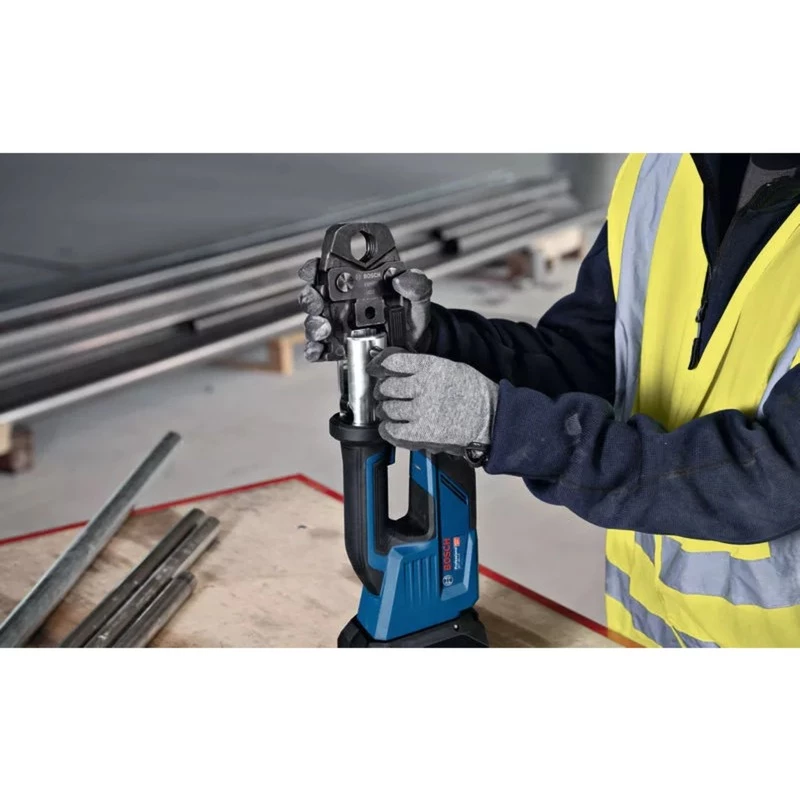 Bosch Professional GPT 18V-19 prensadora a batería 18V Solo Kit SV (3 mordazas de prensar SV compactas, L-BOXX, sin batería/cargador)