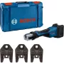 Bosch Professional GPT 18V-32 prensadora a batería, versión solo, Kit TH, 18V, azul, sin batería ni cargador, 3 mordazas de prensar TH estándar, en L-BOXX