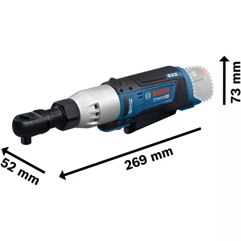 BOSCH Professional GRC 12V-60 3/8 SN llave de carraca a batería, accionamiento 3/8 inch, 60 Nm, 12V, azul/negro (sin batería)