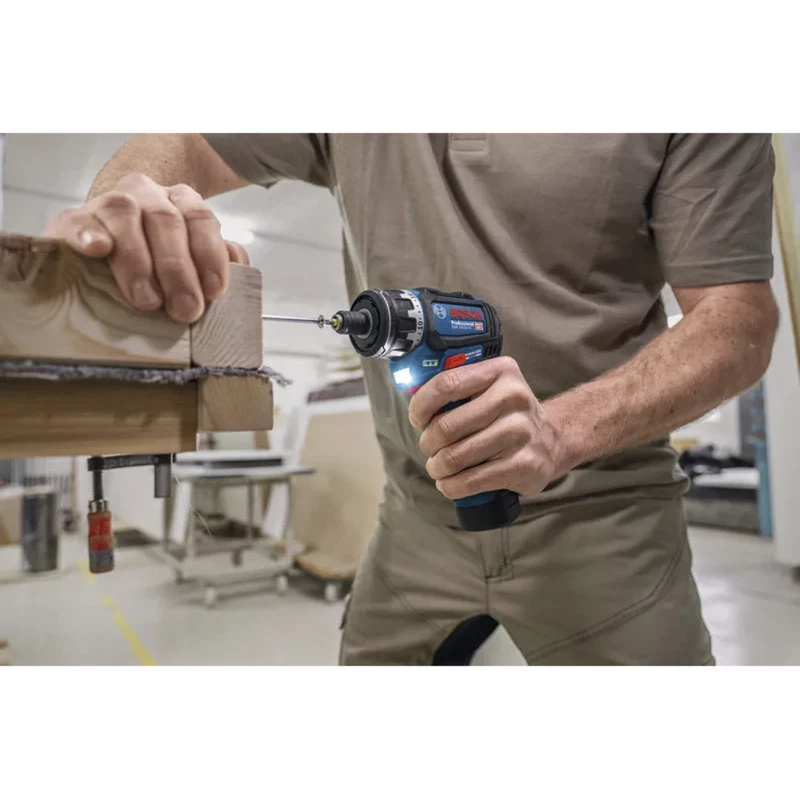 Bosch Professional GSR 12V-32 FC Atornillador-taladro a batería 12V (azul/negro, herramienta sin batería, 5 adaptadores, L-BOXX)