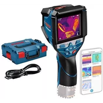 Bosch Professional GTC 600 C Cámara termográfica con Click&Go, -20 a 600°C, 9 Hz, resolución IR 256x192, pantalla 3,5