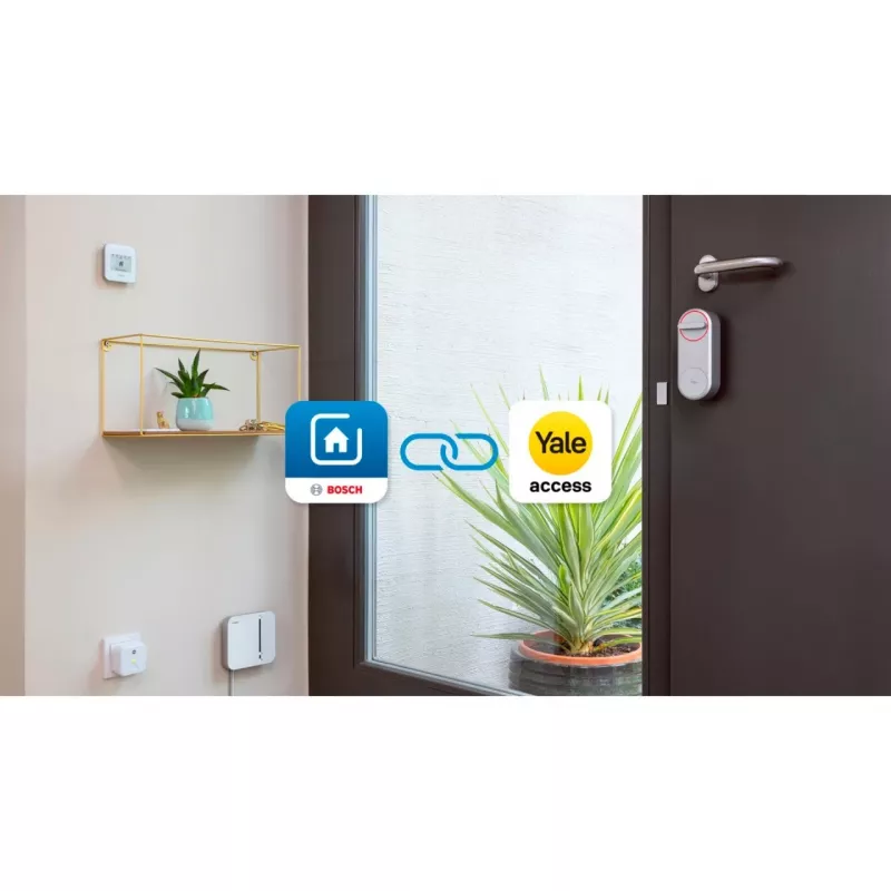 BOSCH SMARTHOME pack de acción Smart Home Smart Closing (blanco, 1x Yale Linus Smart Lock, 1x Smart Home Controller)