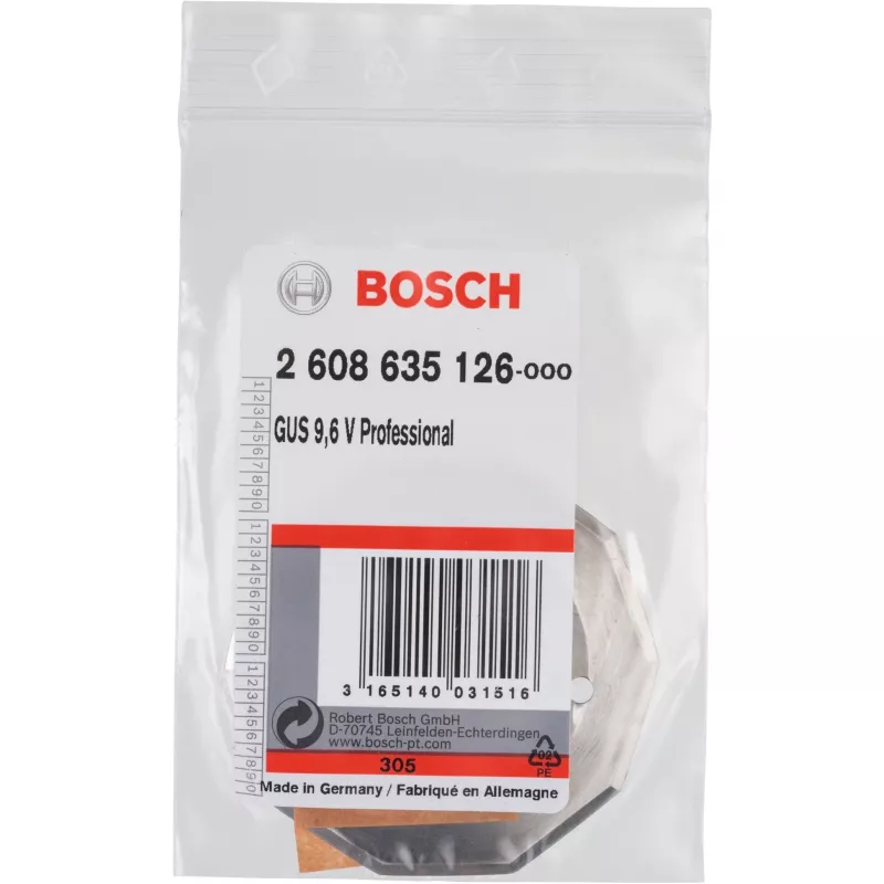 Bosch Cuchilla superior para tijeras para chapa y universales, para GUS 9.6 V / GUS 12V-300, rectificada de precisión, acero templado, original OEM 2608635126