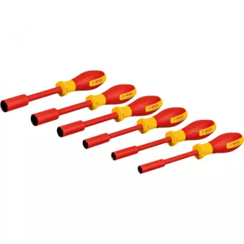 Bosch Juego de destornilladores aislados VDE 1600A02NF3, 7 piezas, plano/Phillips/Pozidriv, 1000V, IEC 60900