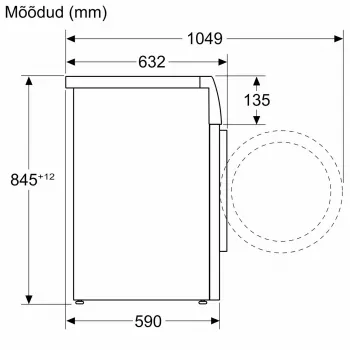 Lavadora de carga frontal independiente Bosch WGK264FLSN, 9 kg, 1600 rpm, clase energética A, Blanco
