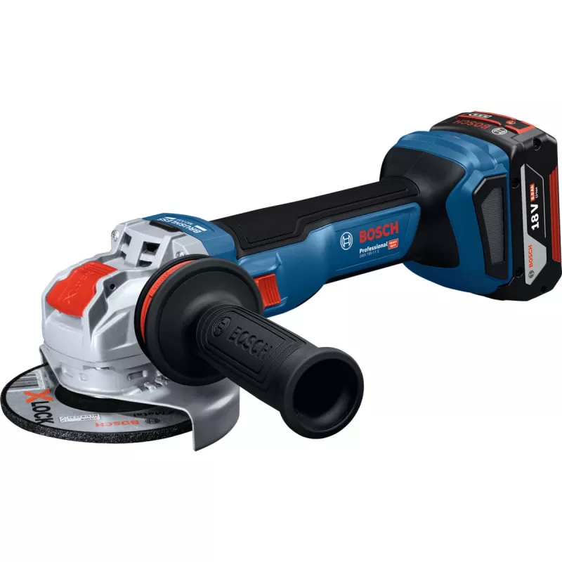 BOSCH X-LOCK amoladora angular a batería GWX 18V-11 S Professional Solo, 18V, 125mm, azul/negro, sin batería