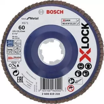Bosch 2608619210 Disco abrasivo 125 mm, grano 60