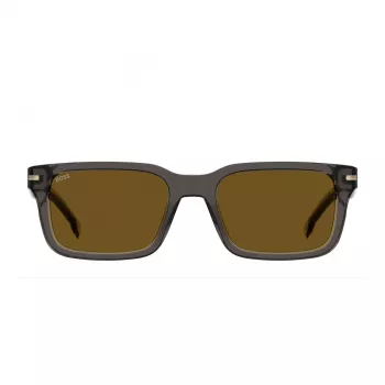 BOSS BOSS1628SKB7 Gafas de sol rectangulares de hombre Dark Havana gris