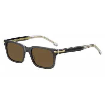 BOSS BOSS1628SKB7 Gafas de sol rectangulares de hombre Dark Havana gris