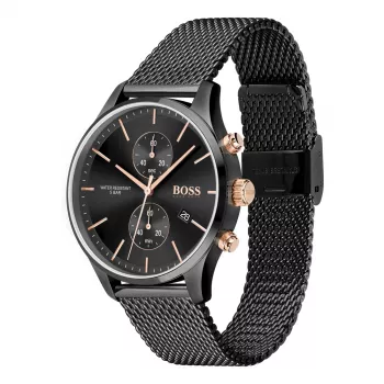 BOSS Hero cronógrafo de cuarzo hombre 1513811 42 mm acero inoxidable esfera azul