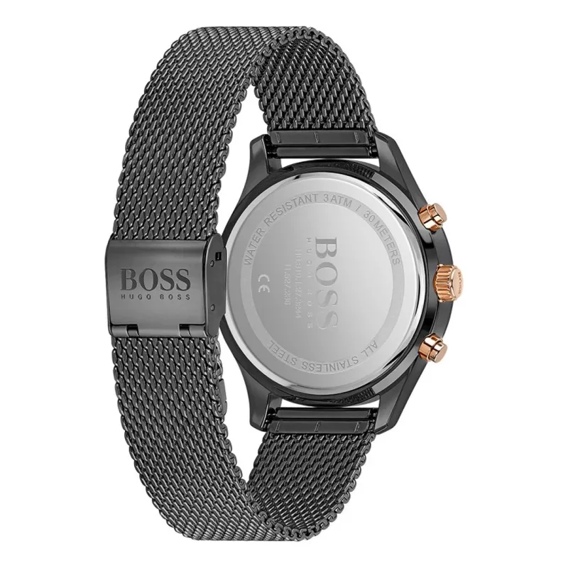 BOSS Hero cronógrafo de cuarzo hombre 1513811 42 mm acero inoxidable esfera azul