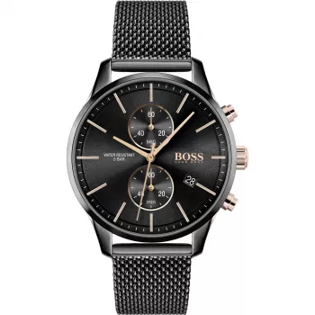 BOSS Hero cronógrafo de cuarzo hombre 1513811 42 mm acero inoxidable esfera azul