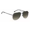 BOSS Man BOSS1447SKJ1G Gafas de sol rectangulares - Montura de acetato negra, lentes de policarbonato grises, protección UV400
