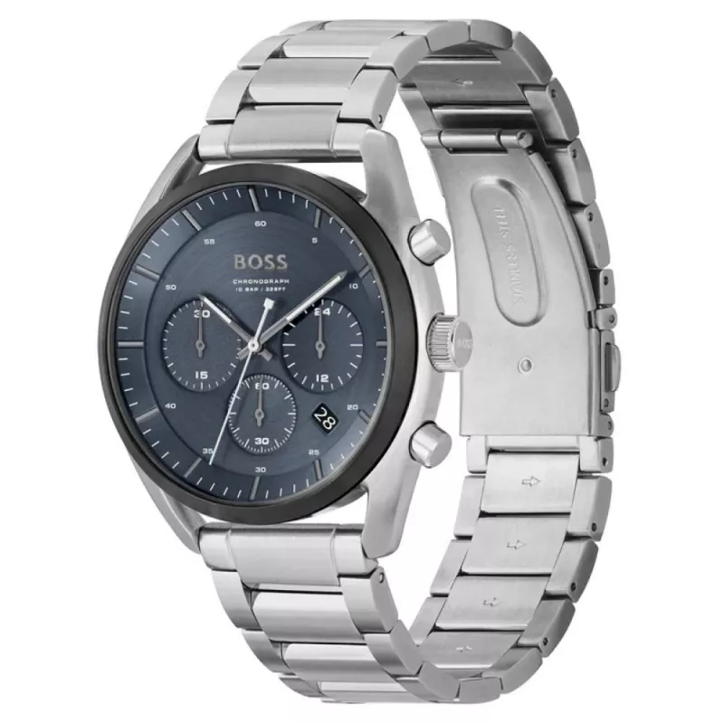 BOSS Skymaster Cronógrafo hombre reloj 1514093 44mm acero inoxidable esfera azul