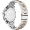 BOSS Reloj de hombre 1513757 43mm acero inoxidable esfera azul correa de piel marrón cronógrafo