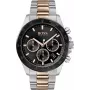 BOSS Reloj de hombre 1513757 43mm acero inoxidable esfera azul correa de piel marrón cronógrafo