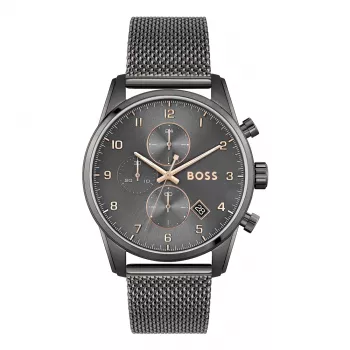 BOSS reloj hombre 1513837 Skymaster cronógrafo esfera azul acero inoxidable 44mm