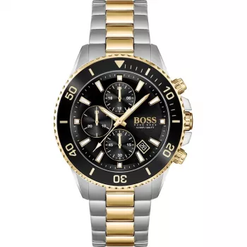 BOSS Reloj de hombre 1513908 45mm Acero inoxidable Esfera azul Cronógrafo