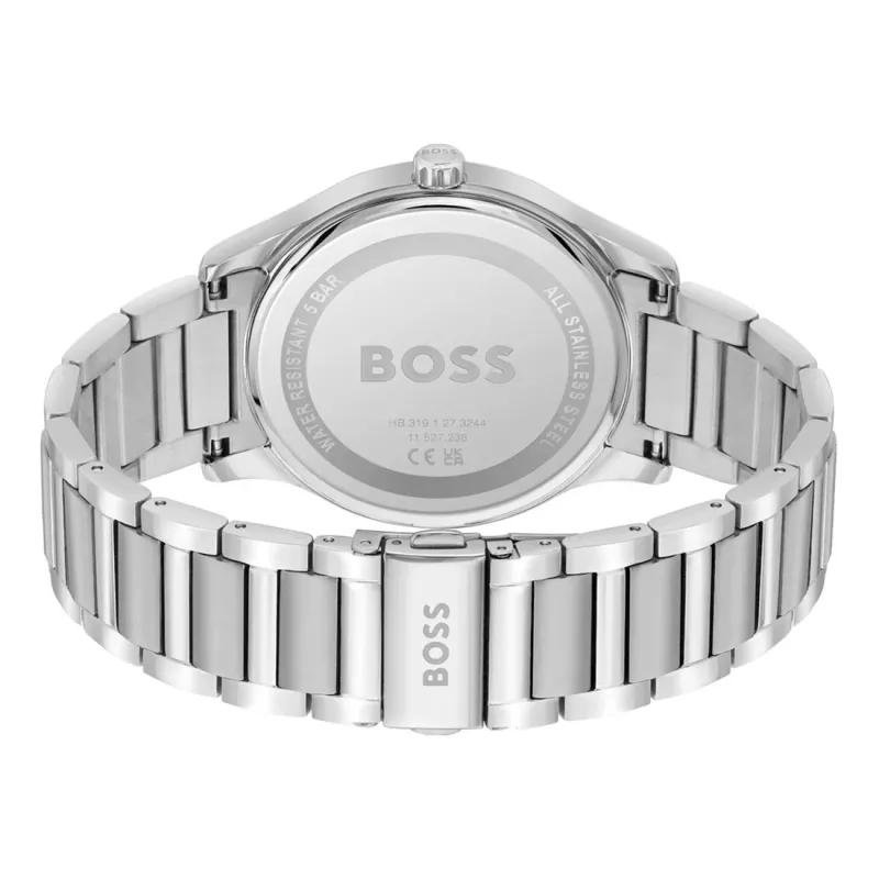 BOSS Reloj de hombre 1513979 Pilot Edition 43mm esfera azul piel marrón